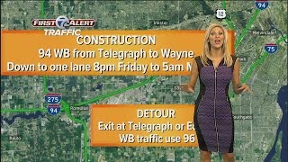 TRAFFIC Check out the weekend construction forecast [upl. by Cammie]