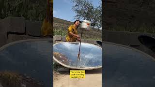 This is how they cook rice using sunlight 😲😲 freeenergy solar energy cooking [upl. by Aneres]