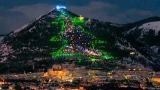 Lalbero di Natale più grande del mondo è italiano e si trova in Umbria a Gubbio [upl. by Eelasor]