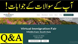 3NEWFOUNDLAND VIRTUAL IMMIGRATION FAIR 2024  QUESTIONS AND ANSWERS  CANADA JOB FAIR 2024 [upl. by Etnovert]