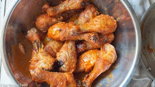 Oven Baked Buffalo Chicken Drumsticks Recipe  EatSimpleFoodcom [upl. by Tterej594]