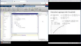 MS3200 Analisis Numerik  Matlab Interpolasi Lagrange [upl. by Wrightson]