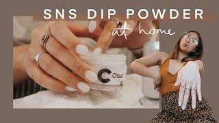 how i do SNS dip powder nails at home [upl. by Knorring]