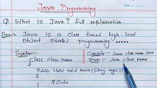 Introduction to Java Hindi  What is Java Explain with Syntax and Example [upl. by Beaumont]