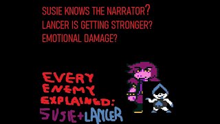 Deltarune  Every Enemy Explained Susie and Lancer [upl. by Charil]