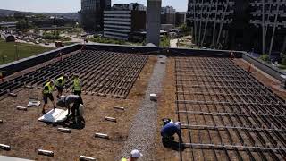 Over Easy Solar  Mounting timelapse Løren School Oslo [upl. by Kristos]