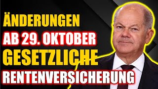 Rentenreform ab 29 Oktober Was ändert sich für Rentner [upl. by Dwane]