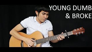 Young Dumb amp Broke  Khalid fingerstyle guitar cover [upl. by Docile]