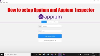 How to setup Appium And Appium Inspector  How to setup Appium v1222 and Seprate Appium Inspector [upl. by Aranat]