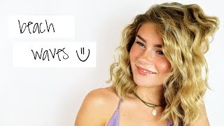 Beach Waves Hair Tutorial for Short Hair [upl. by Okimat]