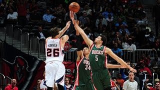 Kyle Korvers 11 points in One Minute Scorches Bucks [upl. by Hildagarde917]