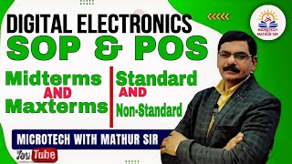 SOP amp POS  Minterms amp Maxterms  Standard amp Non standard SOP amp POS [upl. by Conan]