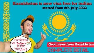 🇰🇿 Good News  Kazakhstan🇰🇿 Is Now Visa Free For INDIANS 🇮🇳 kazakhstan visa [upl. by Audrye941]