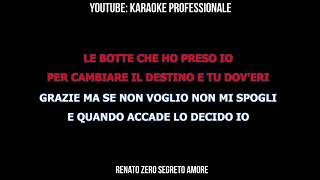 segreto amore renato zero karaoke con cori per il karaoke professionale [upl. by Aseen]