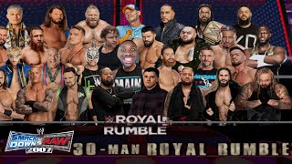 WWE Smackdown vs Raw 2007 Royal RumbleBut With Mods [upl. by Ardnwahs341]