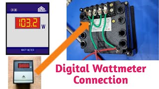 Digital Wattmeter Connection  How to Connect Wattmeter in Circuit  Wattmeter in Hindi [upl. by Ardnuhsed]