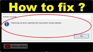 Fix There was an error opening this document Access denied solved  Adobe Reader PDF Error [upl. by Thapa315]