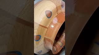 woodturning woodworking asmr art epoxyresin bawbreizhartwood [upl. by Garbe]