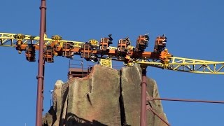 Volcano The Blast Coaster 60fps HD Offride Footage Kings Dominion [upl. by Inaoj]