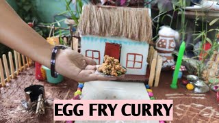 EGG FRIE CURRY BY MEGHANAS MINI KITCHEN ☺️MINI EGG CURRYminicooking miniature minikitchen [upl. by Lincoln]