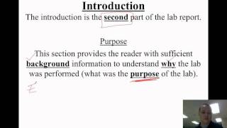 Video 12  How To Write A Lab Report  Introduction [upl. by Andonis]