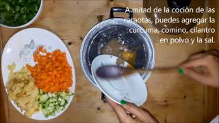 Caraotas Negras con Verduras y Espinaca  Sonia Jaimes  Recetas Veganas [upl. by Klarika]