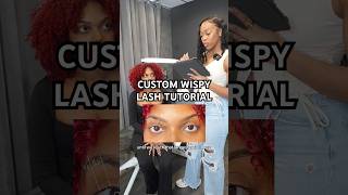 Custom Wispy Lash Tutorial lashextensions lashtech lashtraining lash shorts shortvideo diy [upl. by Jehu558]