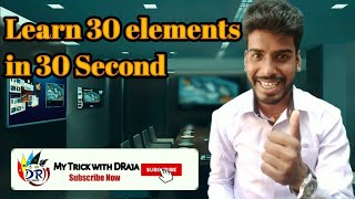 TRICK TO LEARN FIRST 30 ELEMENTS OF PERIODIC [upl. by Aihsrop]