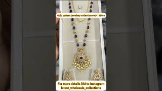 Gold pattern jewellery collection only 1350rs jewellery beads onlineshopping trending earrings [upl. by Asirral]