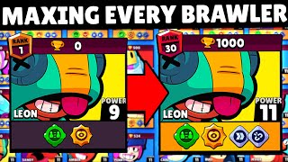 Gemming EVERY Brawler to MAX LEVEL 11 with GEARS I spent  😱 [upl. by Erdnua]