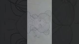 Girls face drawing with Nisha drawing drawing [upl. by Assenab776]