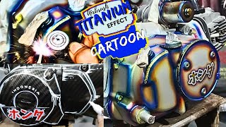 TITANIUM EFFECT AND CARTOON PAINT repaint and airbrush [upl. by Ameerahs600]