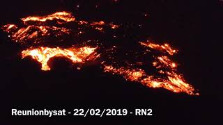 Piton de la Fournaise  en direct de la RN2 ce vendredi 22022019 [upl. by Eugenia]