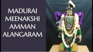 How to do Madurai Meenakshi Amman alangaram  Madisar saree draping [upl. by Aihsekram]