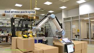 Mobile Palletizer  Cobots  Universal Robots [upl. by Ahtanamas]