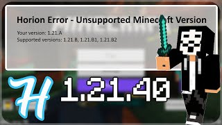 HORION Hacked Client 12140 Unsupported Minecraft Version amp Crashing FIX [upl. by Maretz]