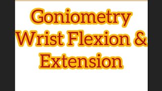 Goniometry wrist Flexion amp Extentiondpt [upl. by Pettit344]