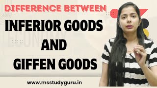 Difference Between Inferior Goods And Giffen Goods [upl. by Schnabel]