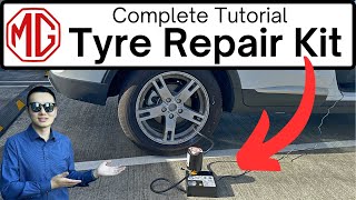 MG Tutorial  Tyre Mobility Kit  Tyre Repair Kit  How to Use  MG4 ZS EV HS PHEV [upl. by Ahsiekal]