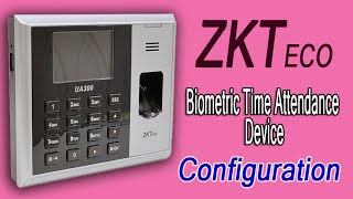 How to configure ZKTEco Biometric Attendance Device with ZKTime Software [upl. by Elysha902]