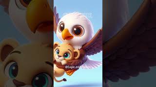 The courage of an eagle and the affection for a lost cup kidsvideo cuteviral amazing eagles [upl. by Hubing]