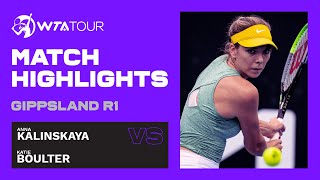 A Kalinskaya vs K Boulter  2021 Gippsland Trophy Day 2  WTA Highlights [upl. by Notnil]