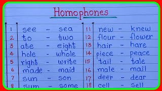 homophones 20 homophones homophones words 20homophones in english homophones examples [upl. by Avram]