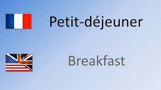 How to say  pronounce Breakfast in French  Petitdéjeuner [upl. by Leonanie]