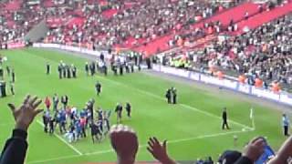 Millwall 10 swindon town play off final last few mins and celebrations wembley 2010 [upl. by Olympie902]