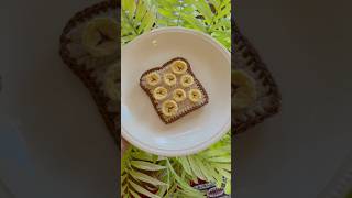 ♡ Crochet Banana Bread Stopmotion FreeEasyBeginnercrochet fyp shorts amigurumi stopmotion 🍌 [upl. by Welcy]