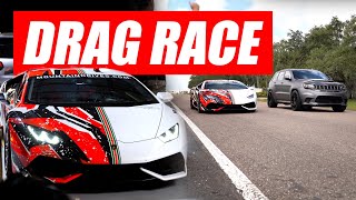 Jeep Trackhawk VS Lamborghini Huracan  Completely Gapped [upl. by Mojgan292]