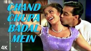 Chand Chhupa Badal Mein Lyrical Video Salman Aishwarya Rai [upl. by Rimola928]