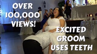 Groom uses TEETH for garter removal Champagne Ballroom  Baltimore Maryland Wedding [upl. by Audrey]