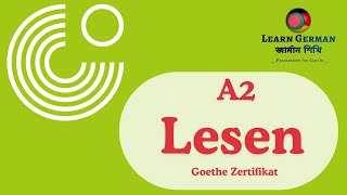 Goethe Zertifikat A2 Lesen  2024  Test 1  Reading Test  German  Exam Preparation [upl. by Sher]